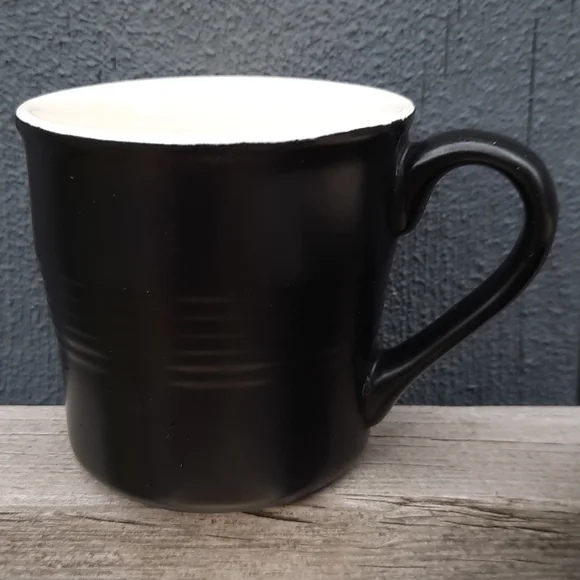 Set of 8 Matte Black Mann Stoneware 4oz. Espresso Cups - Picture 6 of 7